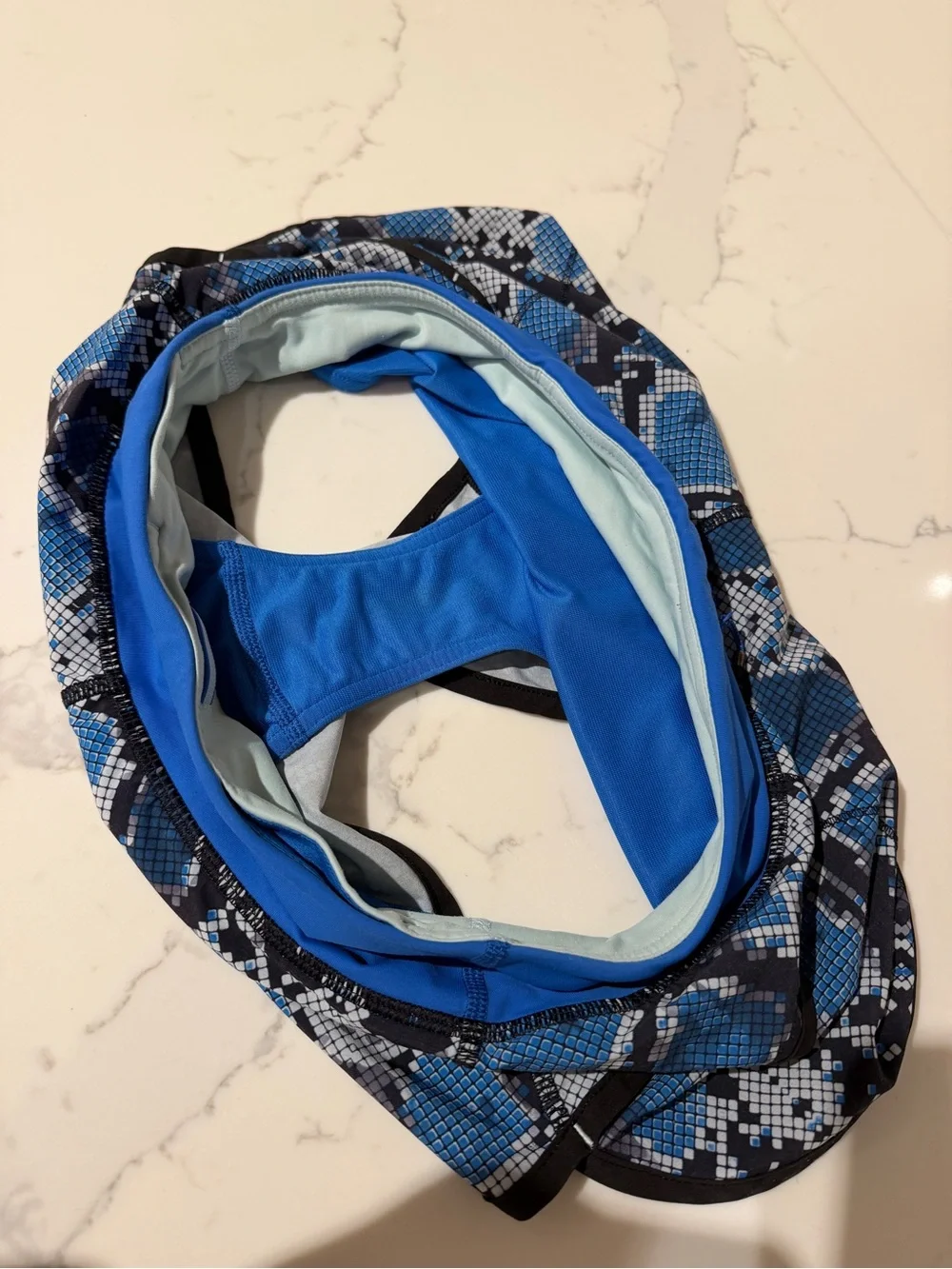Lululemon Speed Up Lined Shorts in Blue Snake Print